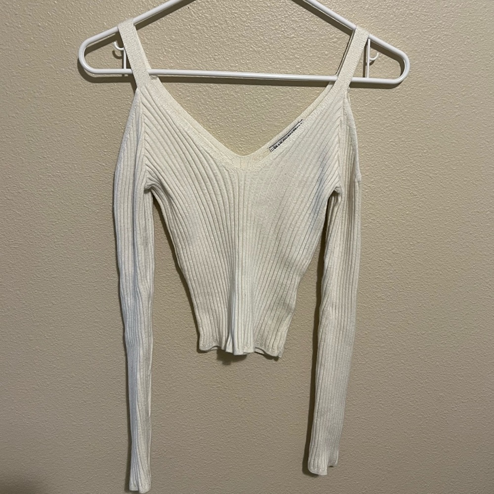 Open shoulder sweater